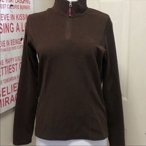 The North Face Fleece 1/4‎ Zip. Brown & Pink. Small